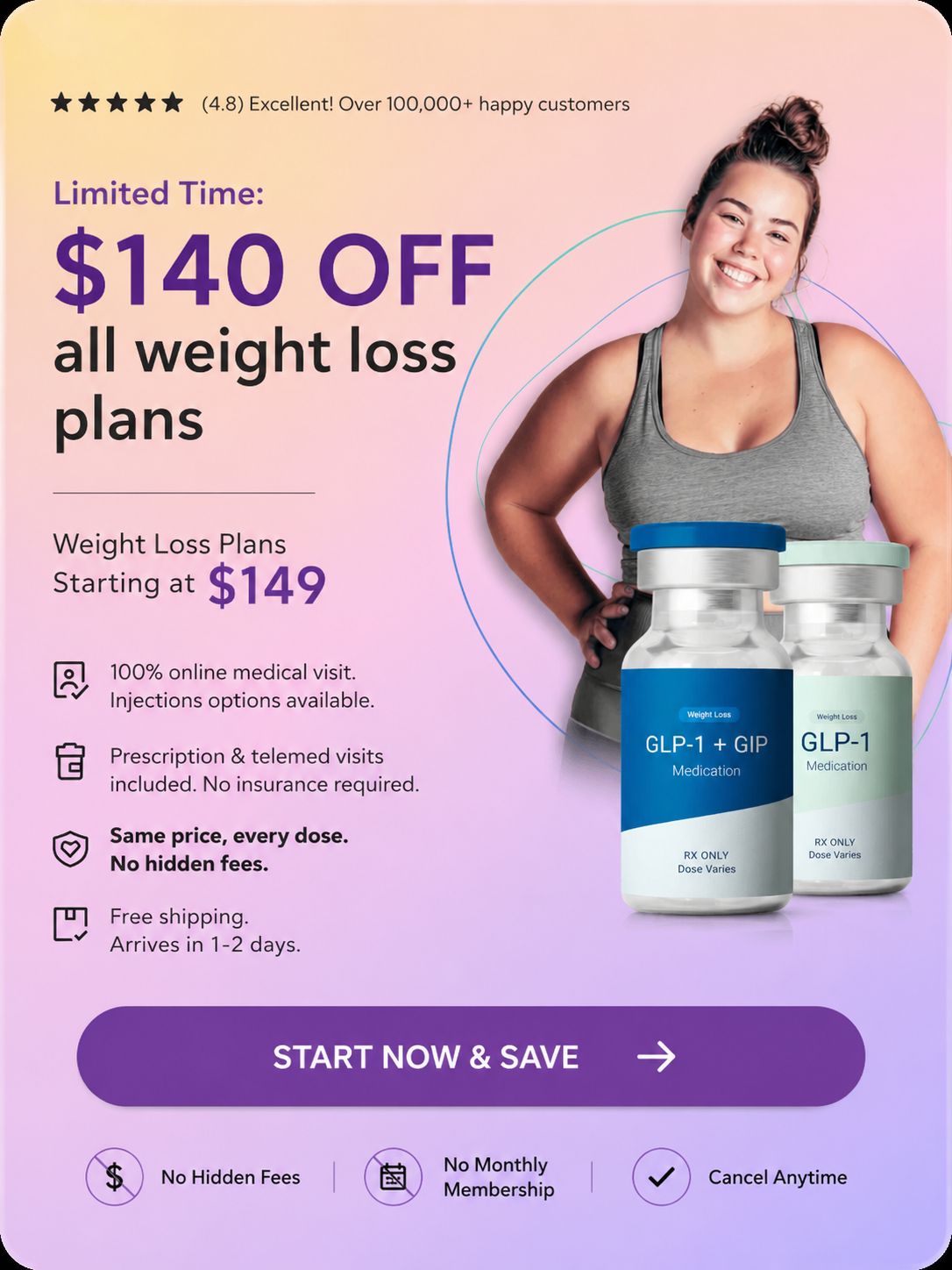 TrimRx - $140 off all weight loss plans, GLP-1 plans starting at $149. Start now and save.